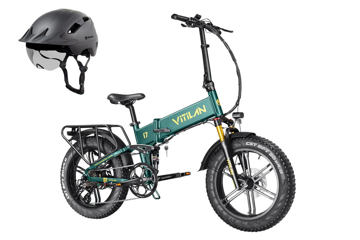 Folding electric bike full suspension sale