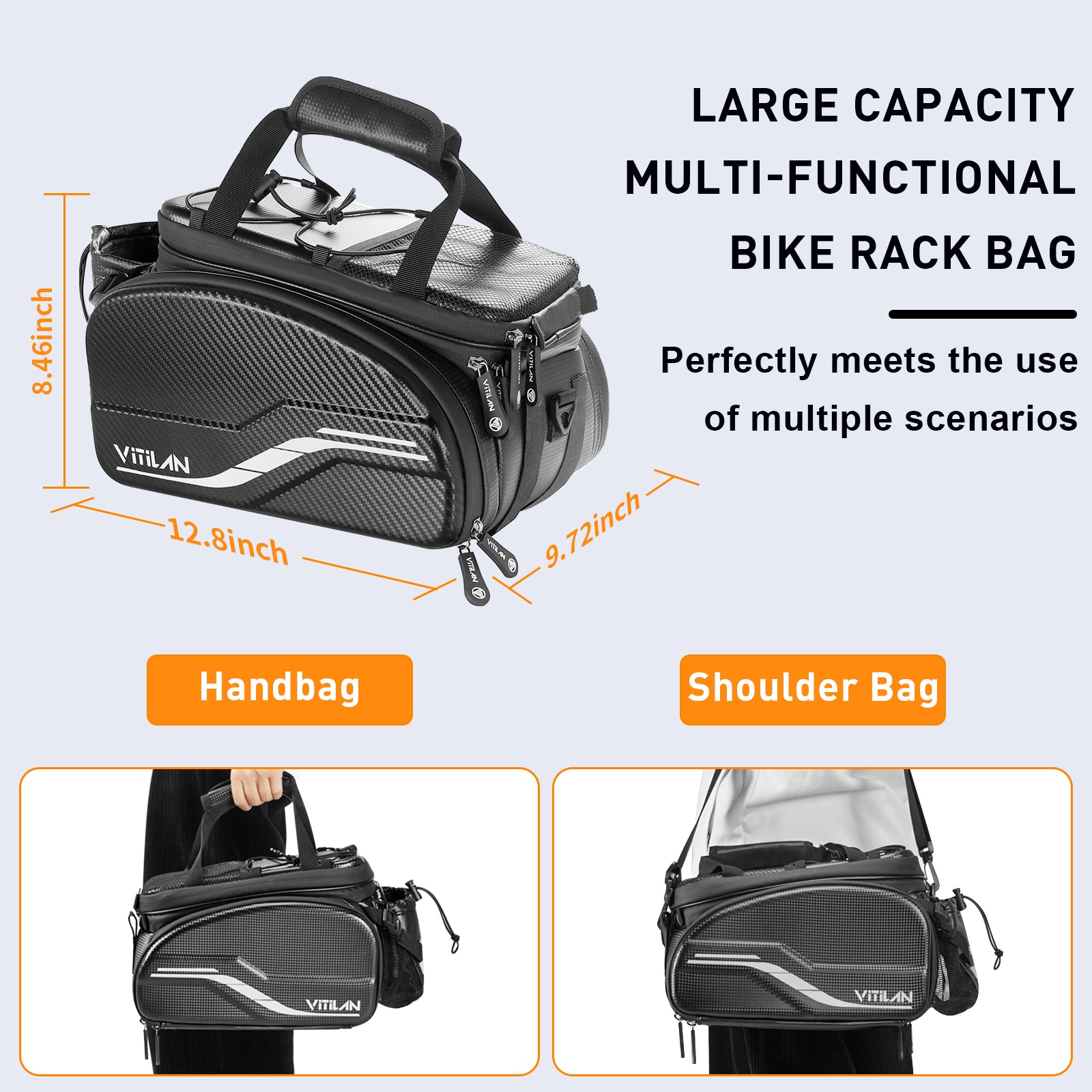Large Capacity Engwe Waterproof Rack Bag 17-35L